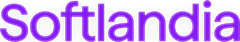 Text graphic of the word 'Softlandia' in bold purple letters against a light background.