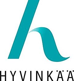 Logo of Hyvinkää, featuring a stylized letter 'h' in teal with the word 'HYVINKÄÄT' below it in uppercase letters.
