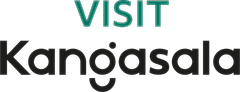 Logo for Visit Kangasala, featuring the words "VISIT" and "Kangasala" in a modern font.