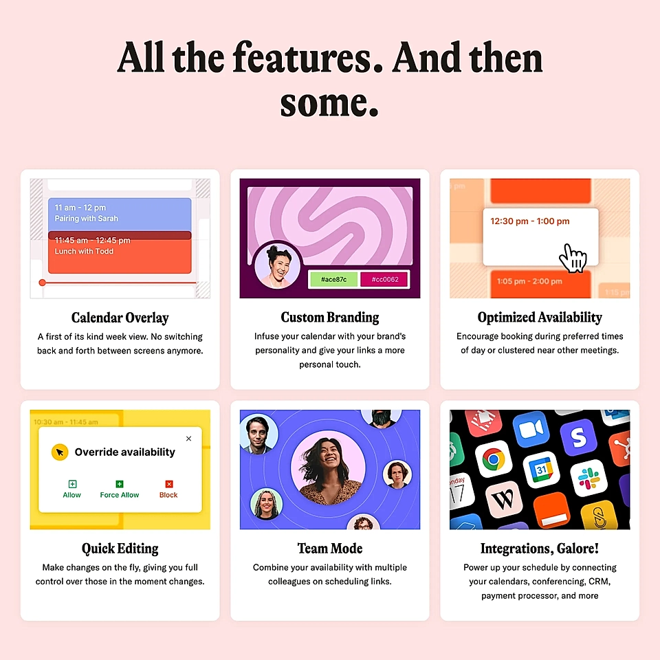 A SaaS landing page example and features section