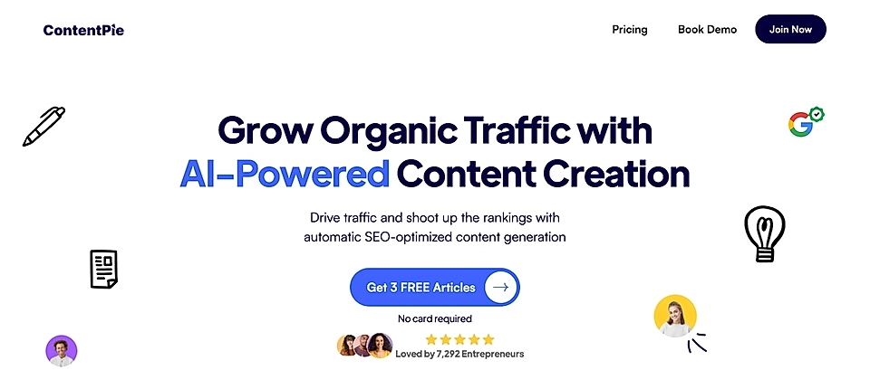 A social proof example on a landing page