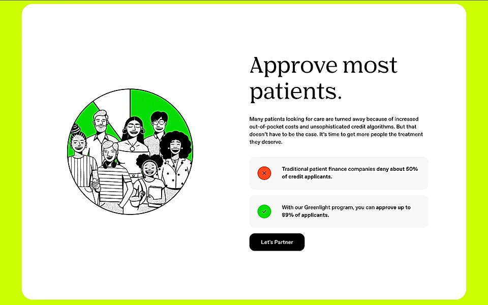 A SaaS landing page problem section example