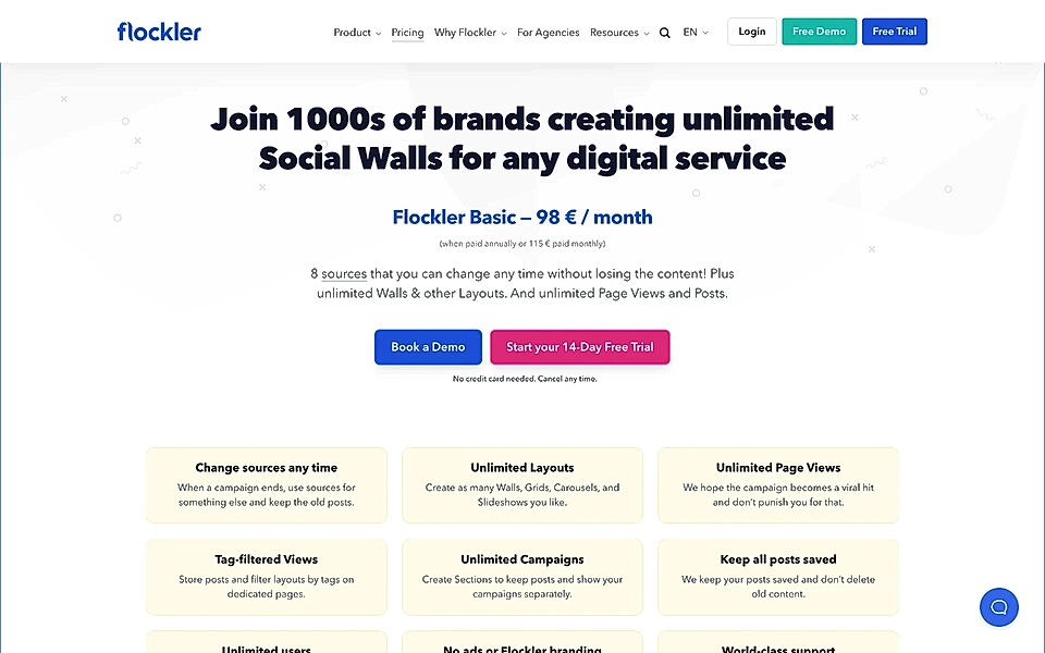 An example of a startup pricing page