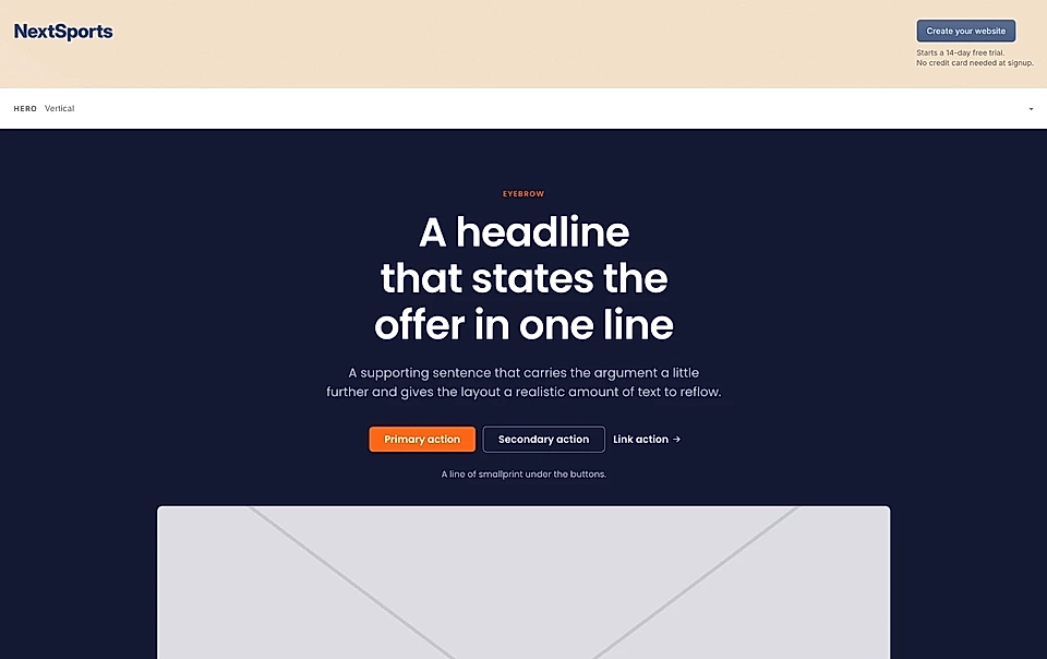 A shared website design for agency clients