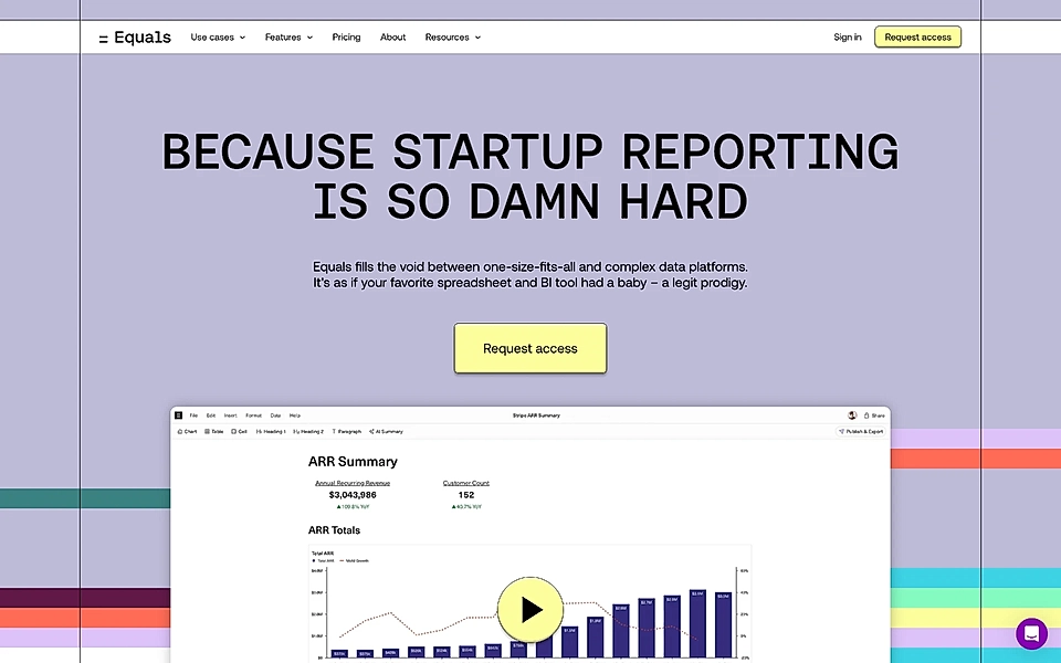 A SaaS landing page example