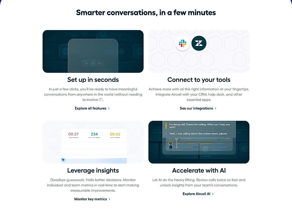 An example of a benefits section on a SaaS landing page