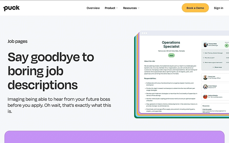 A SaaS website hero section example