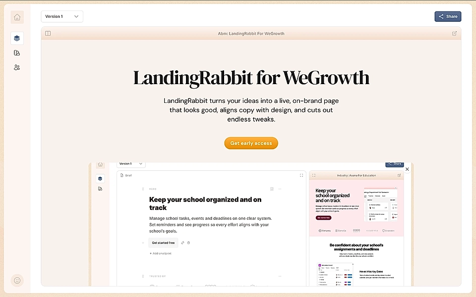 An ABM landing page example