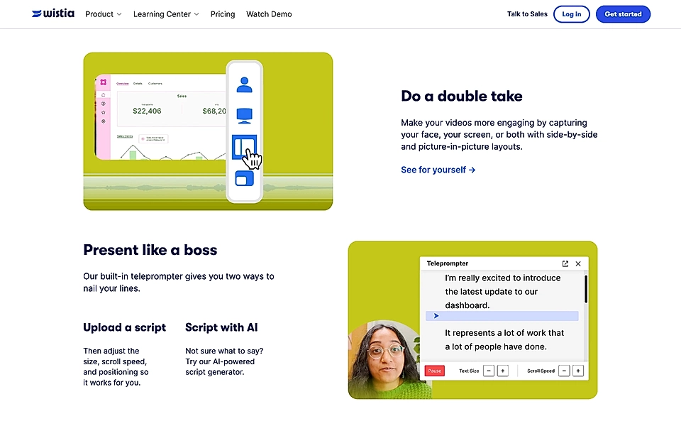 A Google Ads landing page example with animations