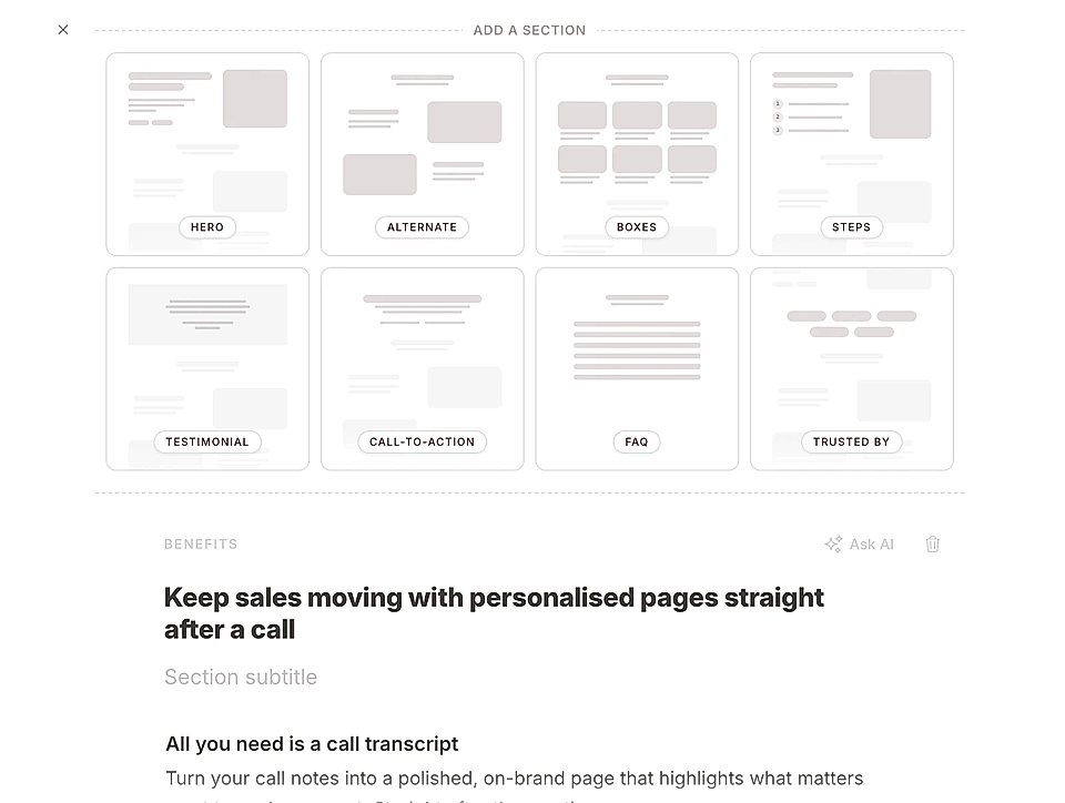 Adding new sections to LandingRabbit