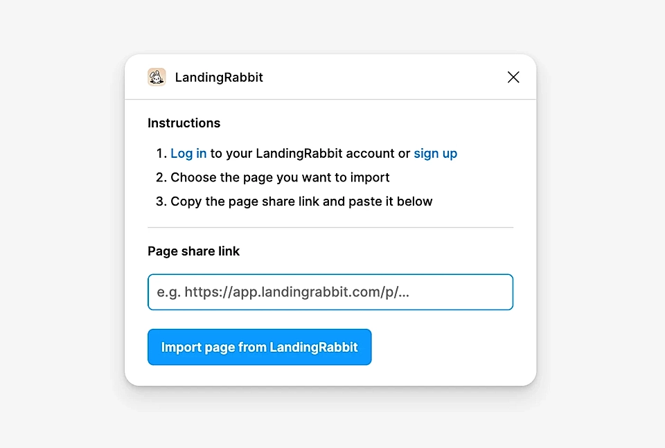 A Figma plugin for landing page planning tool