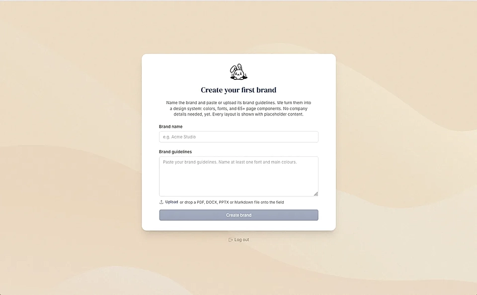 Create your first brand in the agency signup flow