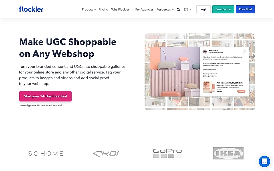 A custom landing page example