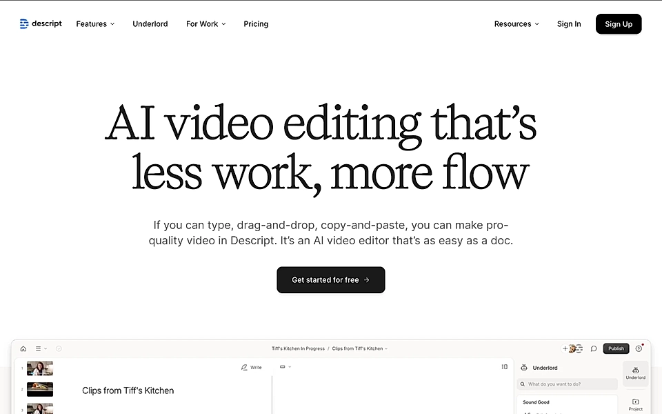 A SaaS landing page hero example