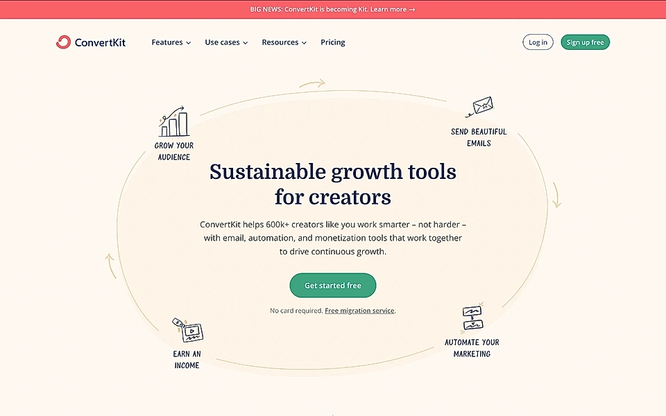 A SaaS website hero example