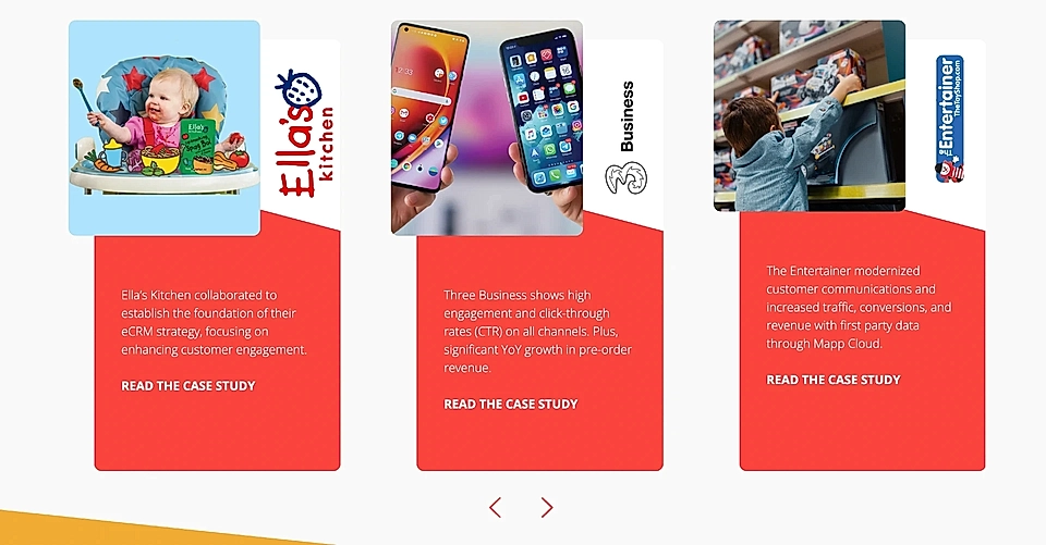 A PPC landing page example and case studies section