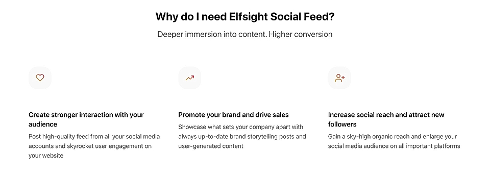 PPC landing page example and benefits section
