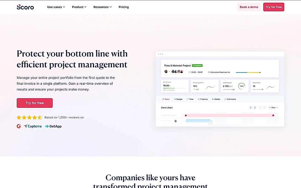 A hero section of a Google Ads landing page