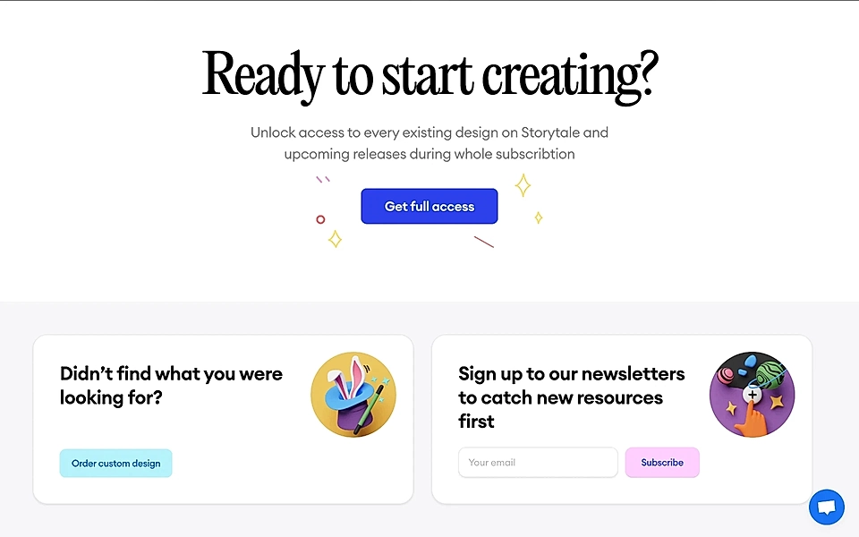 A call-to-action example on a SaaS landing page CTA section
