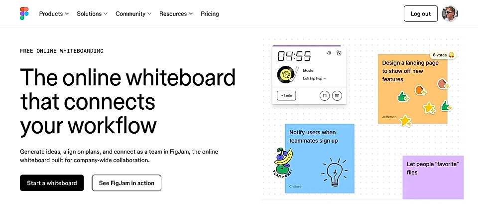 A landing page hero element example