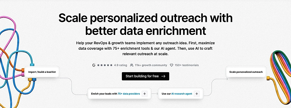 An example of a startup landing page hero element