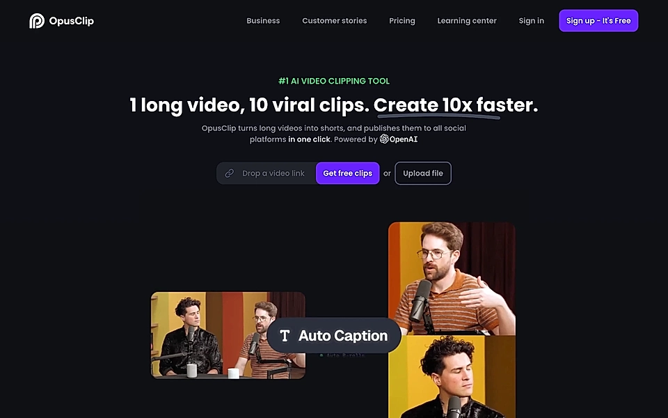 A CTA button example on a website hero section