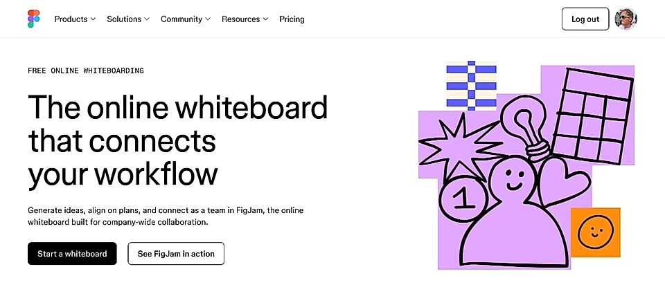 An example of a website hero element