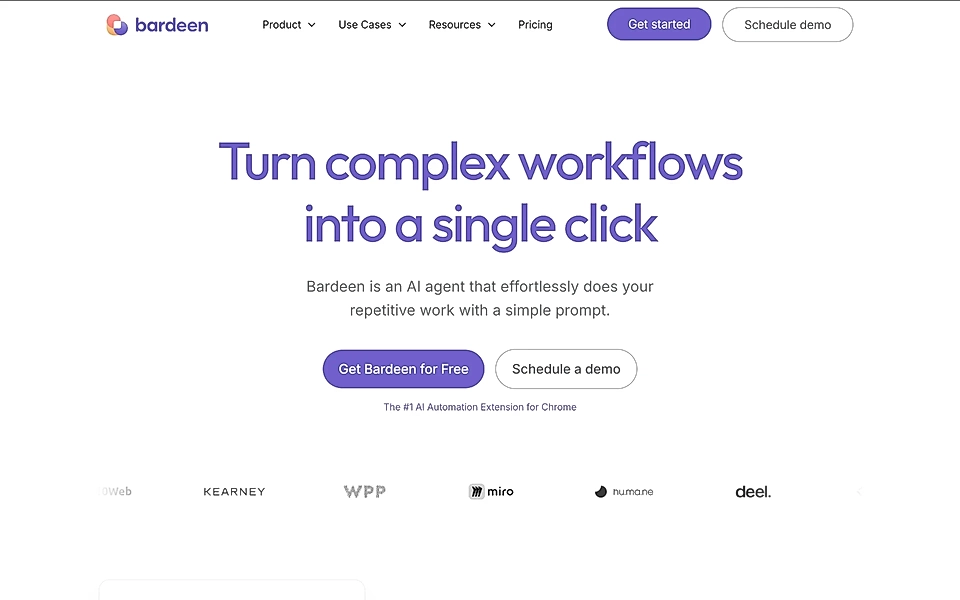 A SaaS landing page hero example