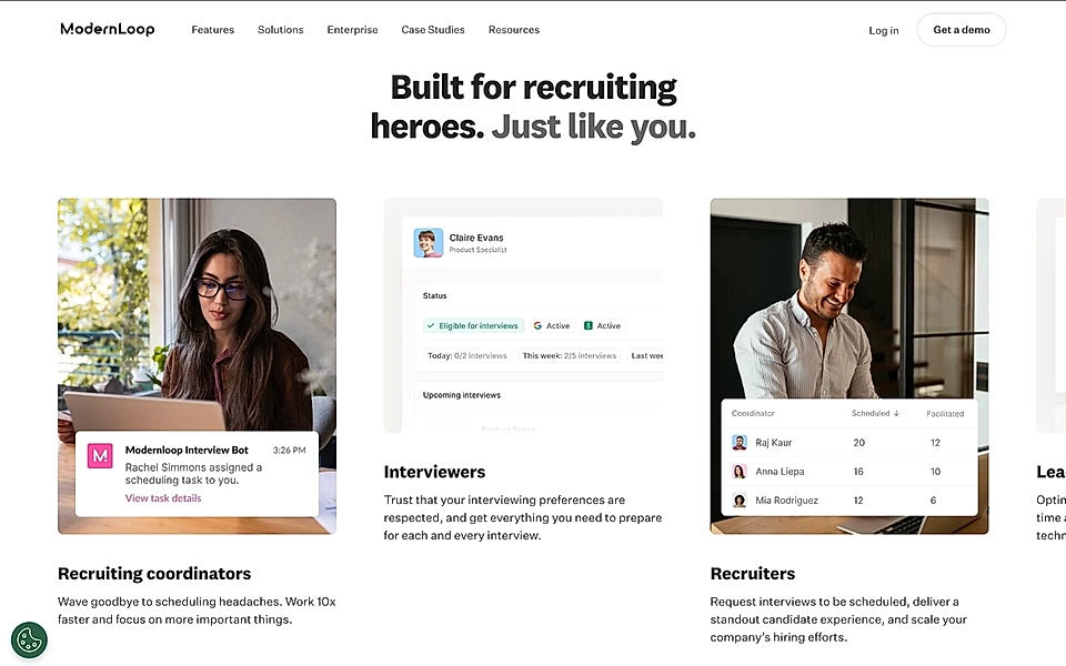 An example of a product features section on a SaaS website