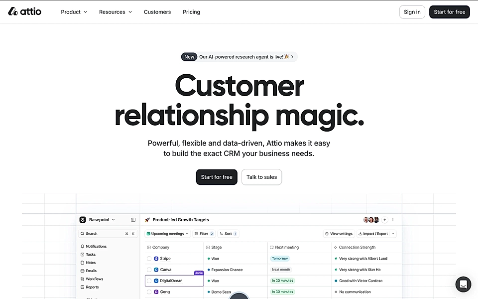 A SaaS landing page hero example