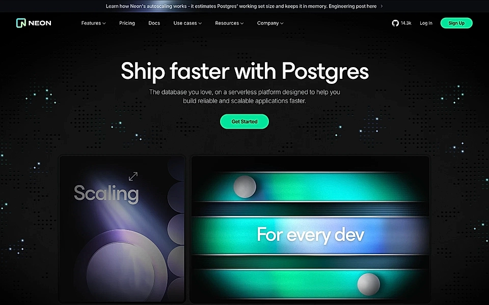 A SaaS website hero section