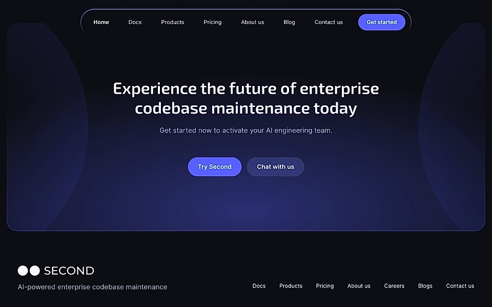 A CTA component at the bottom of a landing page