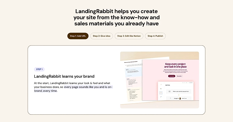 An example of a layout with tabs above cards.