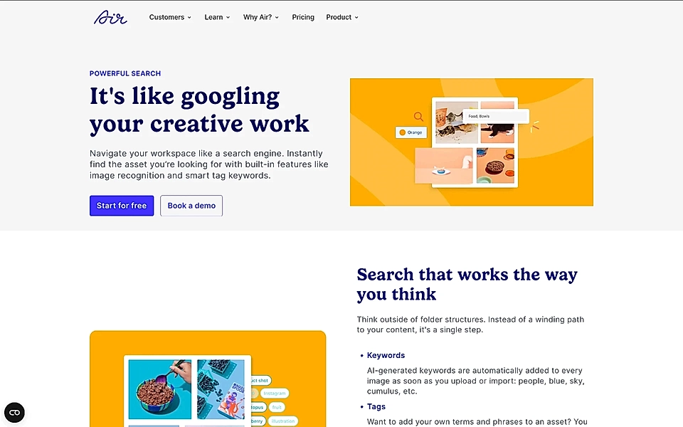 A SaaS product landing page hero example