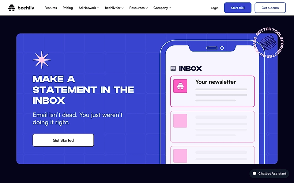 A SaaS website CTA section example