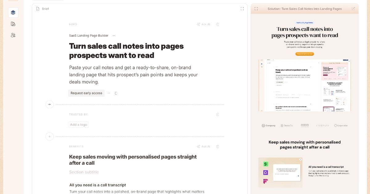 Solution: Turn blog posts into landing pages