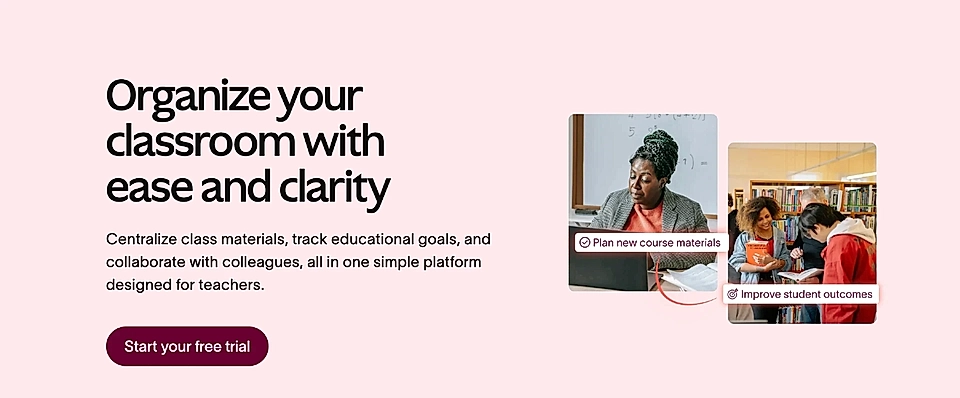 A SaaS landing page hero example
