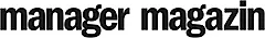 Logo of 'manager magazin' in bold black text, representing a business-focused publication.