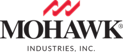 Logo of Mohawk Industries, Inc., featuring stylized red waves above the company name in bold black letters.