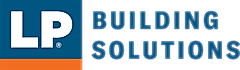 Logo of LP Building Solutions featuring 'LP' in white on blue and 'BUILDING SOLUTIONS' in bold blue text.