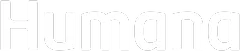 Wordmark logo reading "Humana" in bold outlined letters