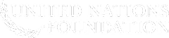Logo of the United Nations Foundation, featuring the text 'UNITED NATIONS FOUNDATION' alongside an olive branch emblem.