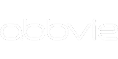 Stylized AbbVie logo in white on a black background