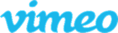 The Vimeo logo in a playful blue font featuring lowercase letters on a transparent background.