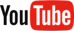YouTube logo featuring the word 'YouTube' in red against a white background with a play button.