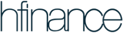 Logo of hfinance, featuring the brand name in a modern, minimalistic font in dark blue.