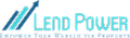 Lend Power logo featuring stylized blue letters and a tagline: 'Empower Your Wealth Via Progress'.