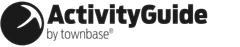 Logo of ActivityGuide by Townbase featuring a circular icon and bold text.