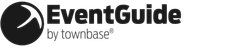 Logo of EventGuide by Townbase, featuring a stylized icon and bold text for brand identification.