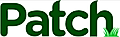 Logo of 'Patch' with green text and grass illustration beneath, representing a brand identity.